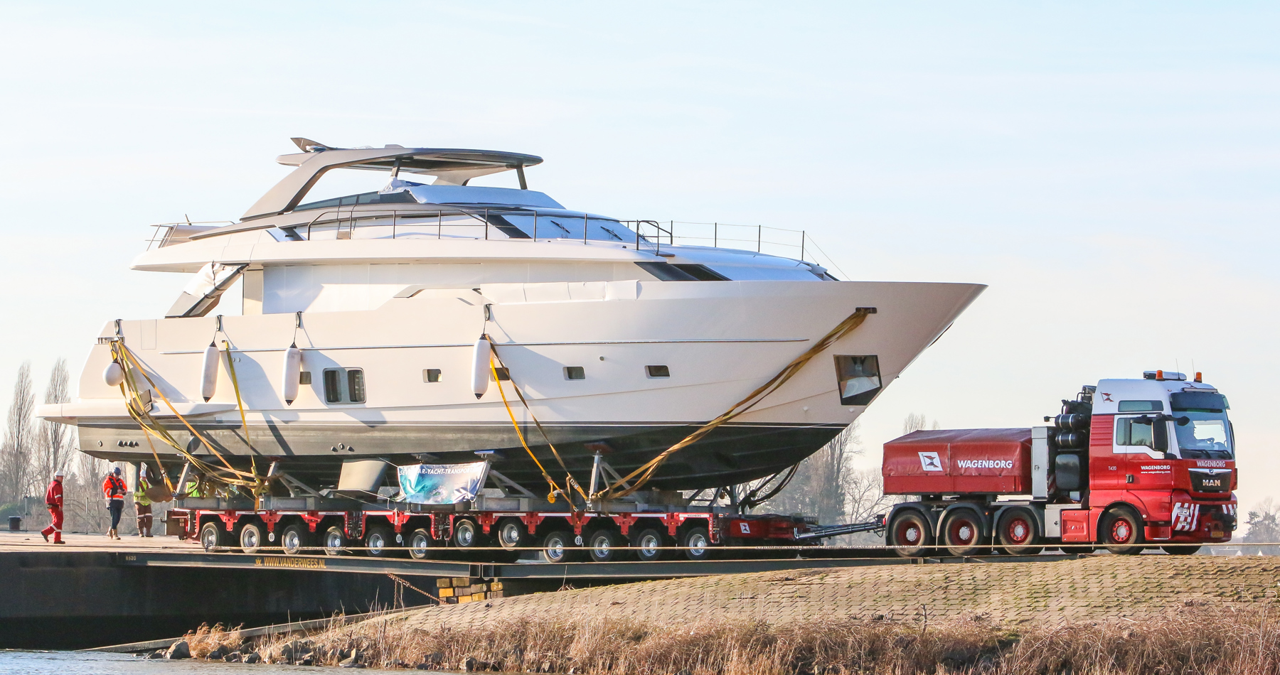 Yachts on transport