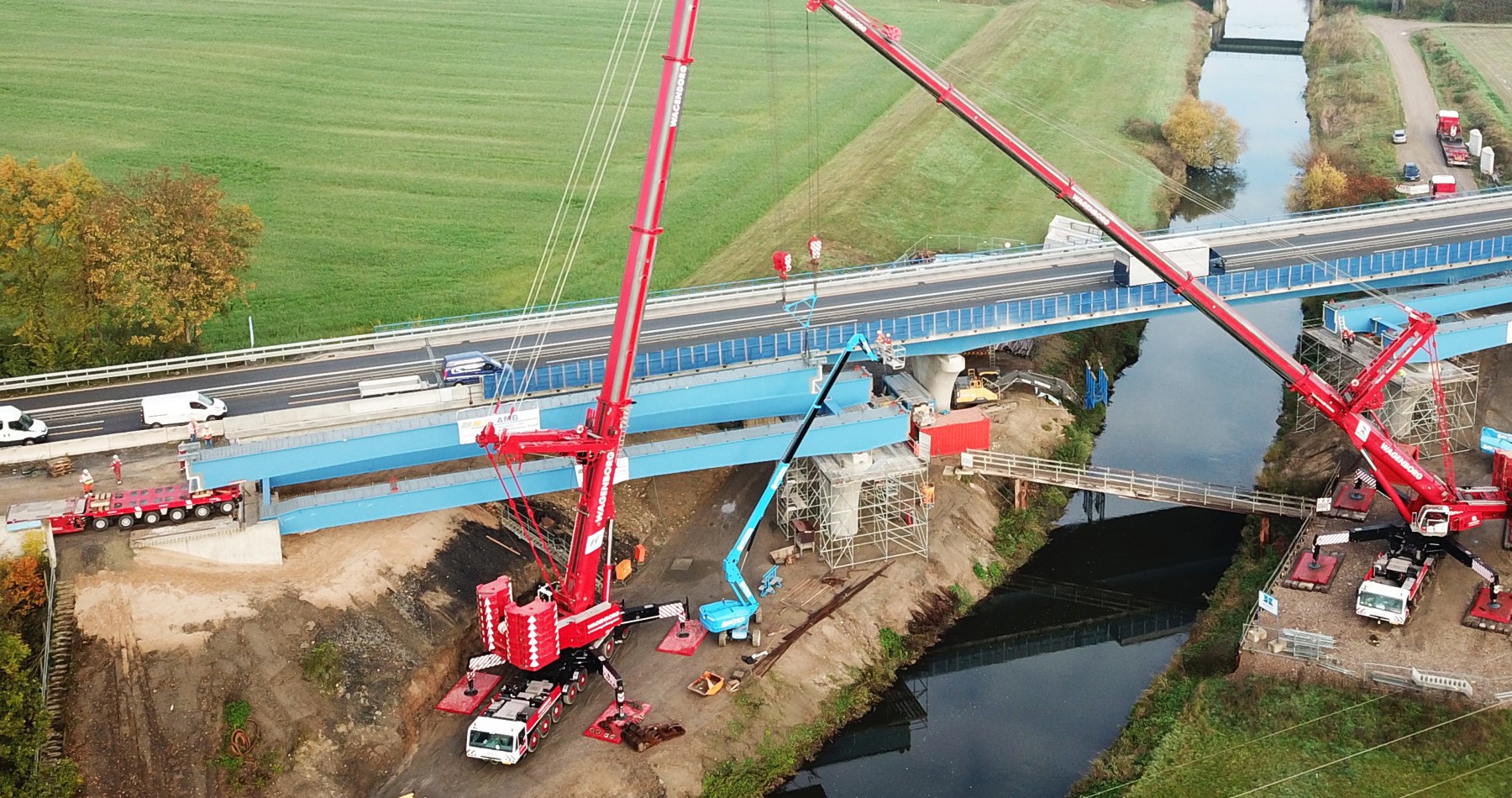Inventive lifting solution for heavy bridge girders