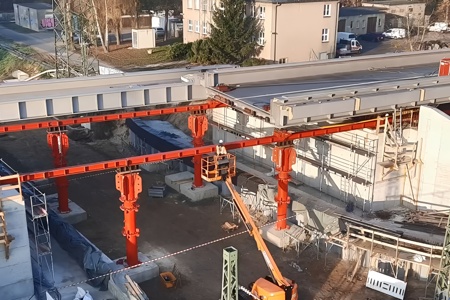 Blankenfelde railway bridge on a roll